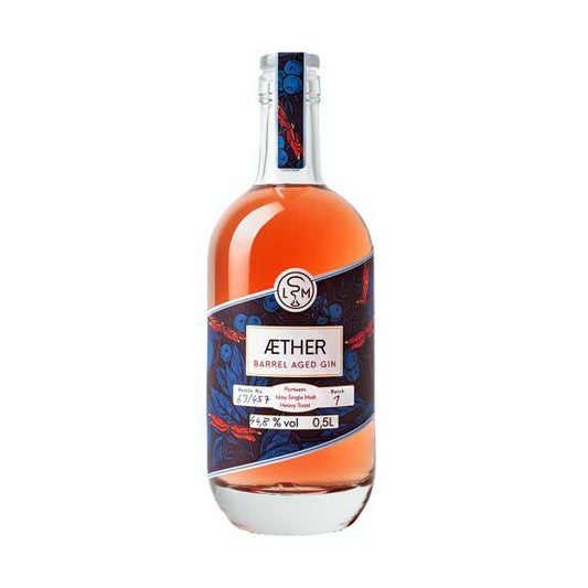 AETHER Barrel aged Gin aus Deutschland - usgezeichnet mit GRANT GOLD beim Meiningers International Spirit Award 2021